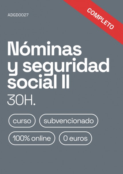 Imagen del curso Nóminas y Seguridad Social II