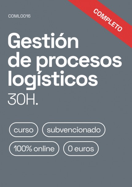 Imagen del curso Gestión de procesos logísticos