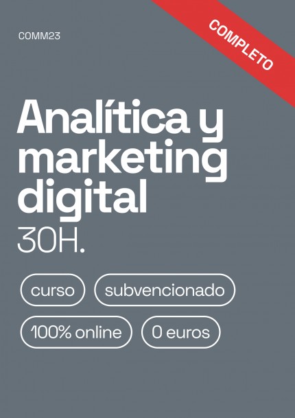 Imagen del curso Analítica y marketing digital
